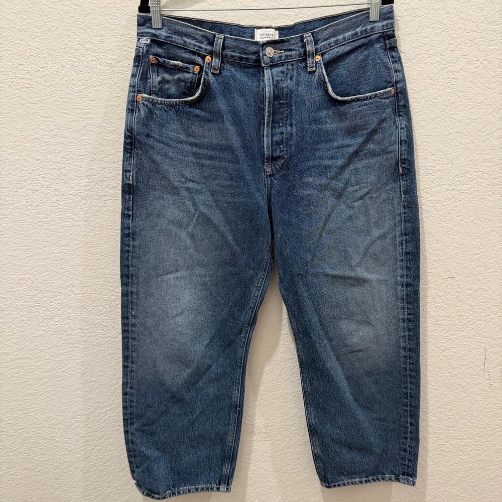 Citizens of Humanity Premium Vintage Blue Tapered Cropped Jeans Size 30